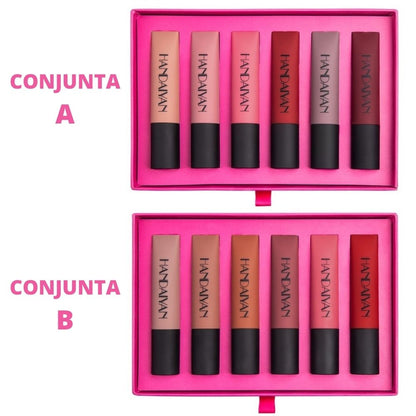 #123 Conjunto de 6 batons Super Colour Lipsticks